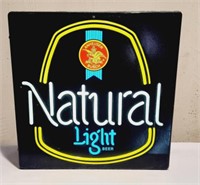 Lighted Anheuser Busch Natural Light Beer Bar Sign