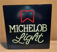Lighted Michelob Light Advertising Bar Sign