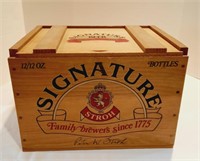 Vintage Signature Stroh Beer Wooden Box
