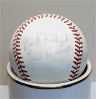 Autographed Ernie Harwell and Mark Fidrych