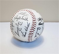 Stamp Signed Baseball with Unknown Signatures