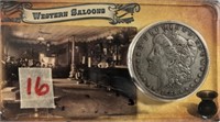 1885 Morgan Silver Dollar "Westerns Sallons"