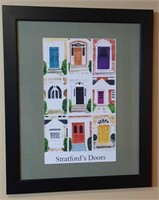 Stratford's Doors Signed Watercolor Painting by