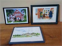 Signed Watercolor Paintings by Edward Teddy Payne