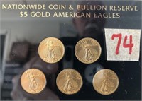 Nationwide Coin & Bullion Reserve $5 Gold American