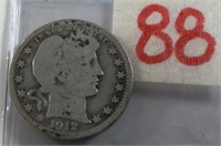 1912S Barber Silver Quarter