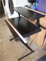 Compact Steel Frame Contemporary Tiered Desk