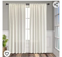 Natural Linen Back Tab Curtains 52x84