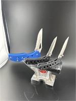 Three-piece pocket knife set