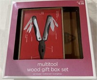 Multitool wood gift box set