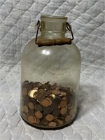 Jug with some coins