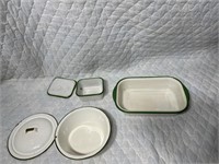 Assorted enamel dishes