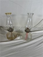 Two matching oil lanterns