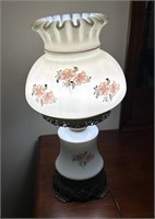 Floral print lamp