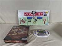 Monopoly board game, wheel of Fortune game