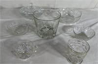 Assorted crystal dishes