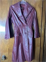 Etienne aigner red leather jacket