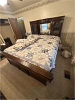 Three-piece king size bedroom suit.