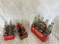 Vintage Coke bottles, Pepsi, Sundrop