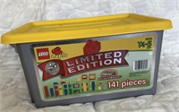 Lego building blocks, tote of Lincoln logs