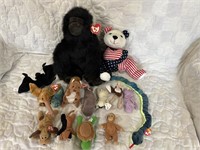 Ty beanie babies – gorilla, bear, assorted minis