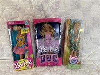 Three Collectible Barbies