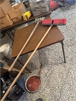 Garden, tool and pushbroom