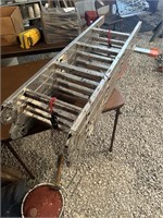 Aluminum folding ladder.