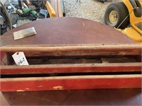 Wooden tool box with handle