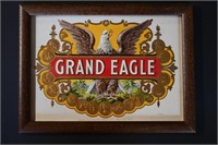 Grand Eagle Vintage Framed Cigar Label Stone Litho