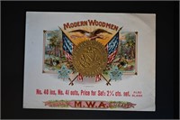 Modern Woodmen Vintage Cigar Label Stone Lithograp