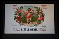 Little Devil Vintage Cigar Label Stone Lithograph