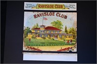 Ravisloe Club Vintage Cigar Label Stone Lithograph