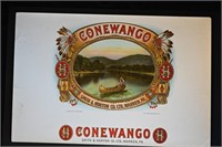 Conewango Vintage Cigar Label Stone Lithograph Art