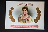 Indianola Vintage Cigar Label Stone Lithograph Art