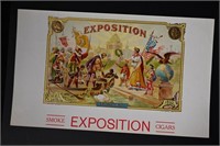 Exposition Vintage Cigar Label Stone Lithograph Ar