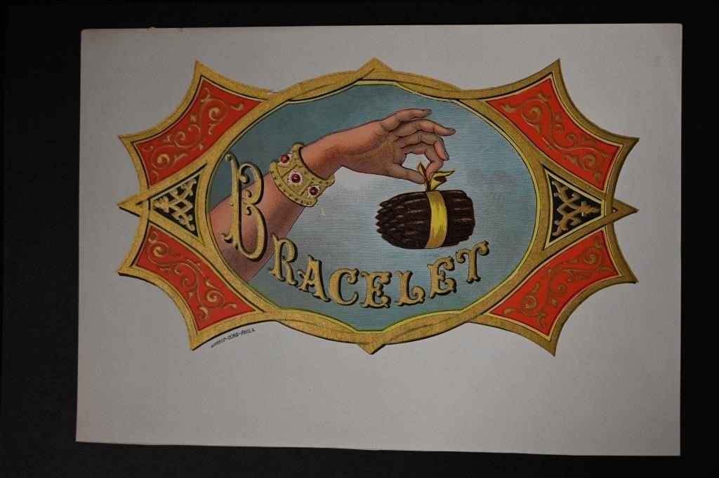 Bracelet Vintage Cigar Label Stone Lithograph Art