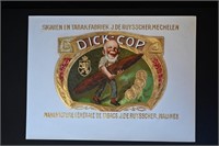 Dick-Cop Vintage Cigar Label Stone Lithograph Art