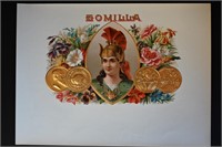 Zomilla Vintage Cigar Label Stone Lithograph Art D