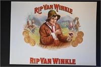 Rip Van Winkle Vintage Cigar Label Stone Lithograp