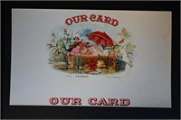 Our Card Vintage Cigar Label Stone Lithograph Art