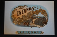 La Lunda Vintage Cigar Label Stone Lithograph Art
