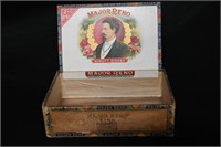 Vintage Major Reno Wood Cigar Box Dated from the l