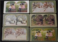 6 Black Americana Stereoscope Cards by Ingersoll a