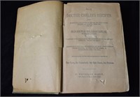 Old Doctor Carlin's Recipes 1882 1st Edition