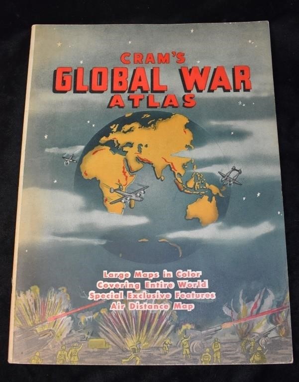 Cram's Global War Atlas 1939 Maps WWII