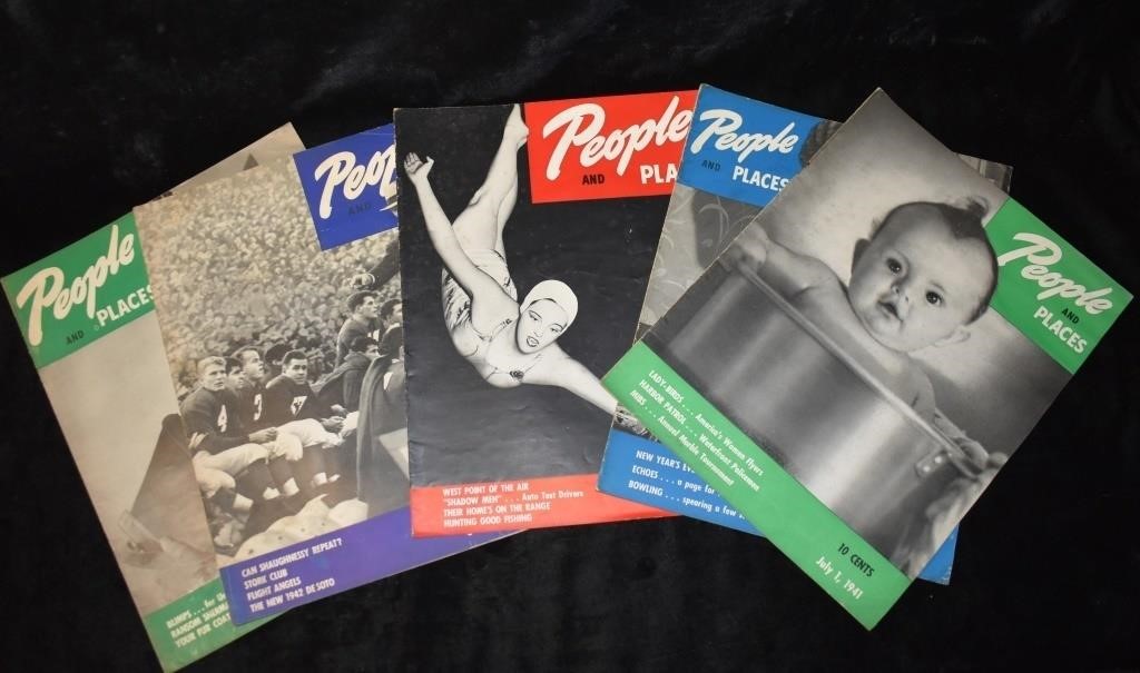 5 People and Places Magazines 1941