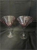 2 Classic Martini Glasses