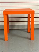 Orange End Table 20” x 20” some chips as shown