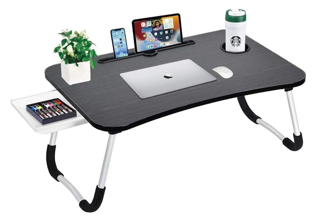 Laptop Bed Desk Table Tray Stand w/Cup Holder